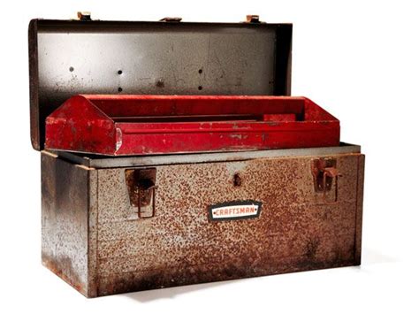 fix dented steel tool box|restoring old metal toolbox.